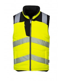 Portwest PW374 Hi-Vis Reversible Bodywarmer - Yellow Clothing
